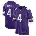 Myles Price Minnesota Vikings Nike Team Game Jersey -  Purple