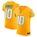 Justin Herbert Los Angeles Chargers Nike Alternate Charger Power Vapor F.U.S.E. Elite Jersey - Gold