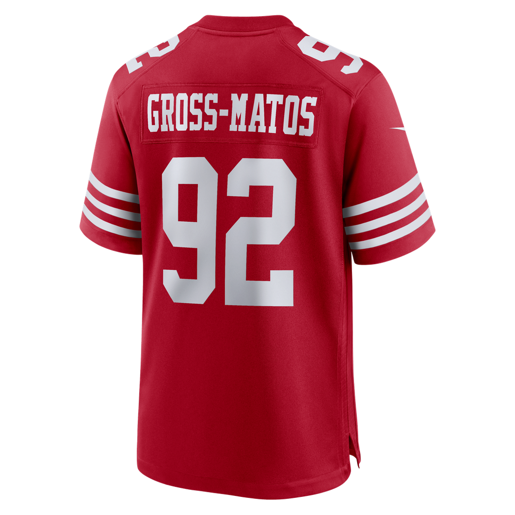 Yetur Gross-Matos San Francisco 49ers Nike Team Game Jersey -  Scarlet