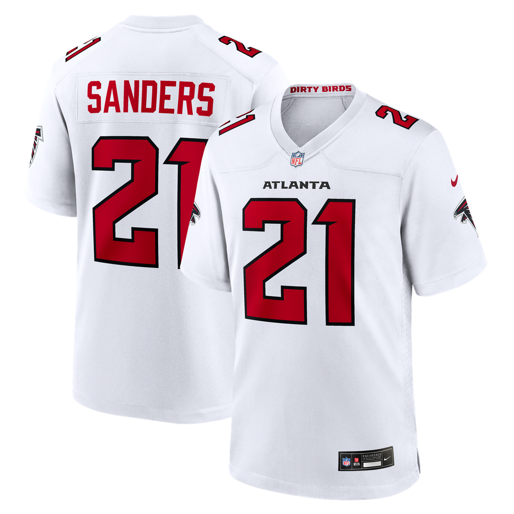 Deion Sanders Atlanta Falcons Nike Retired Player Game Jersey - White