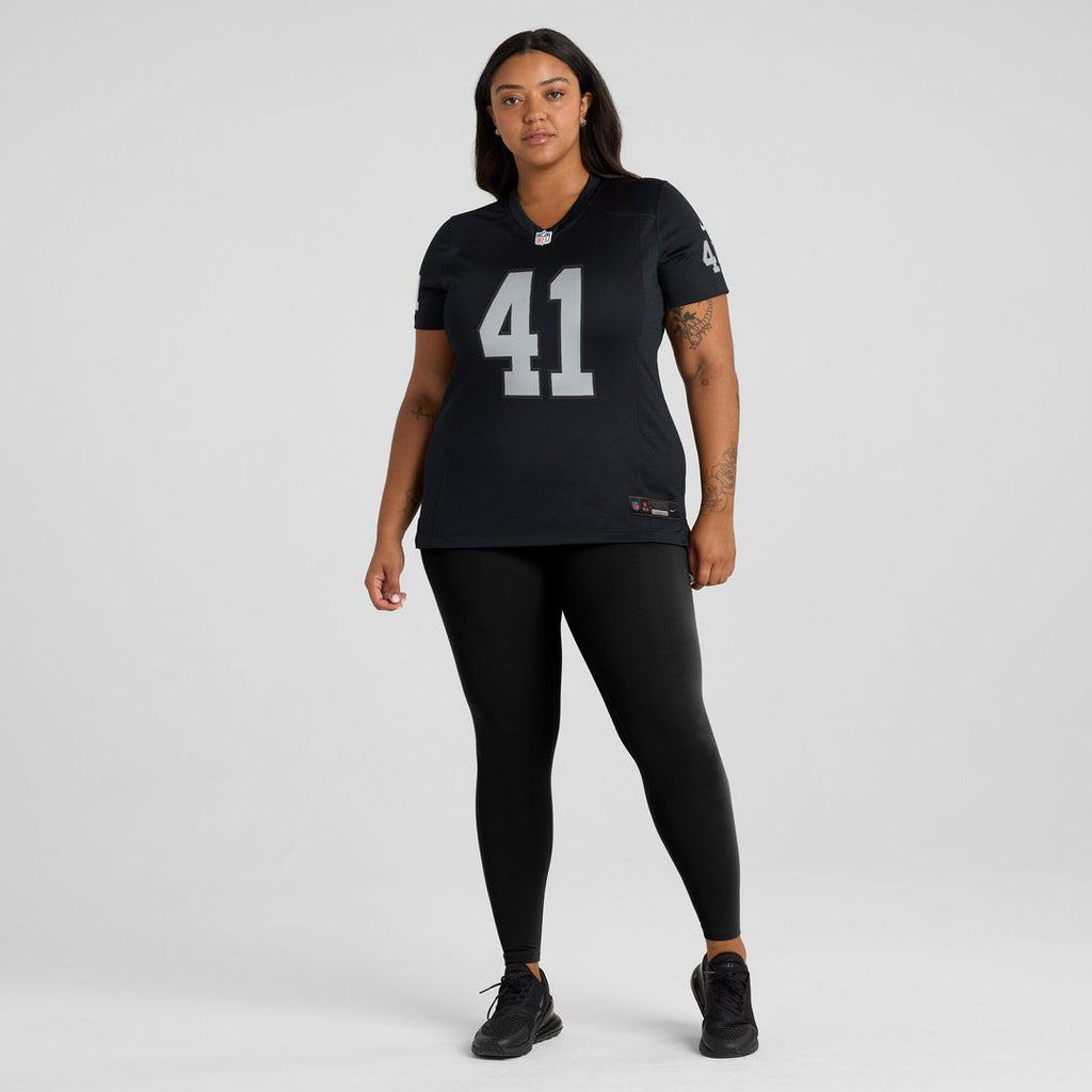 Robert Spillane Las Vegas Raiders Nike Women's Game Player Jersey - Black