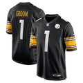 Number 1 Groom Pittsburgh Steelers Nike Game Jersey - Black