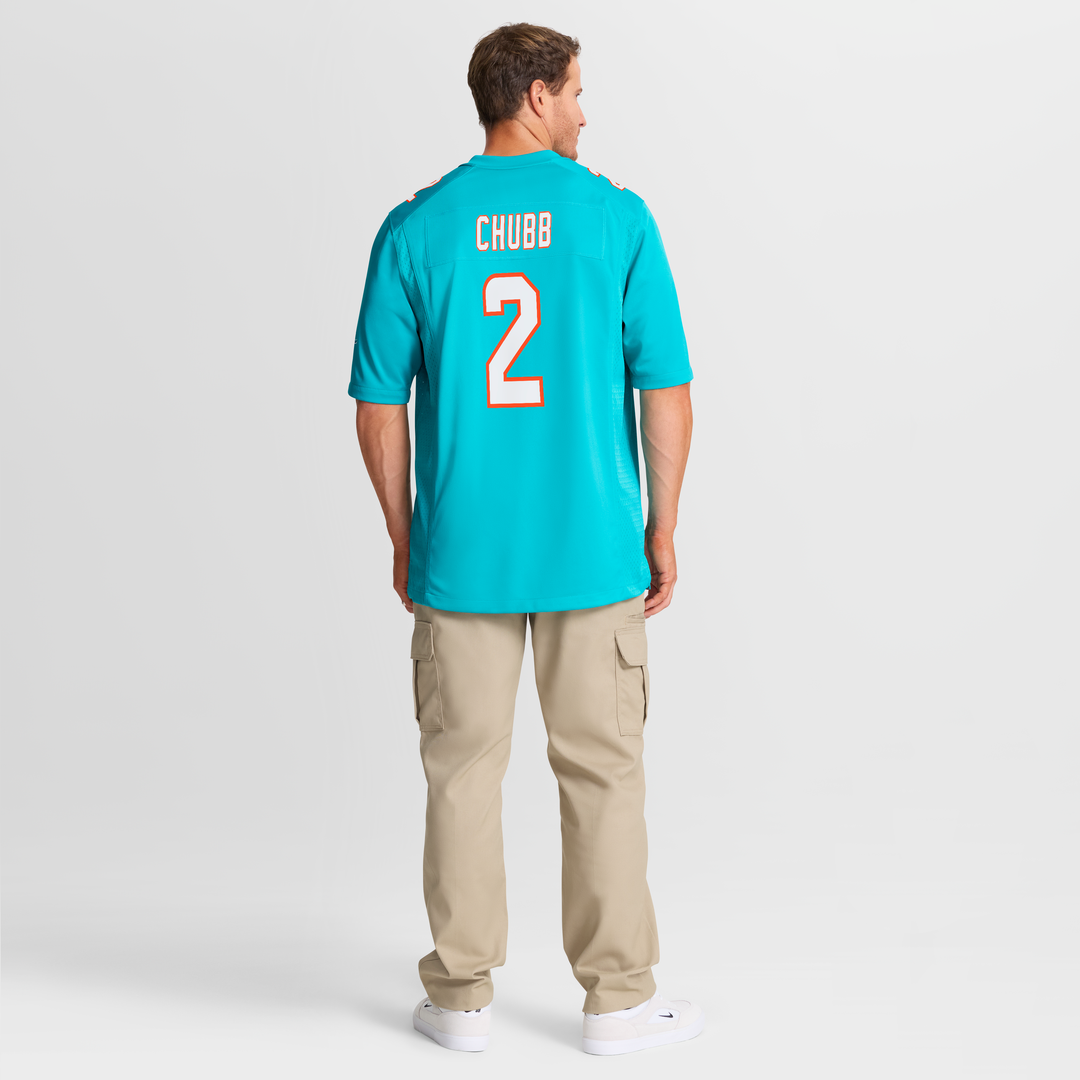 Bradley Chubb Miami Dolphins Nike Game Player Jersey - Aqua