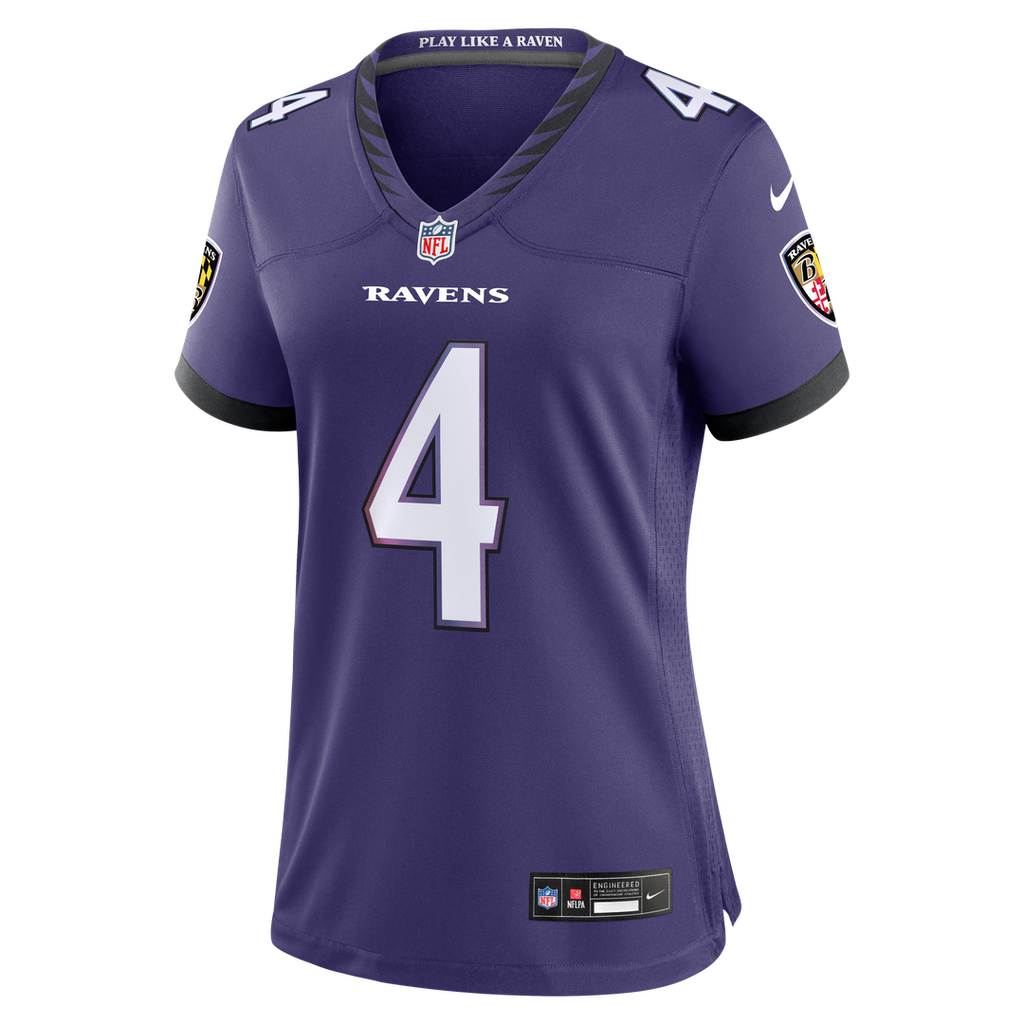 Zay Flowers Baltimore Ravens Nike Women's Team Game Jersey - Purple