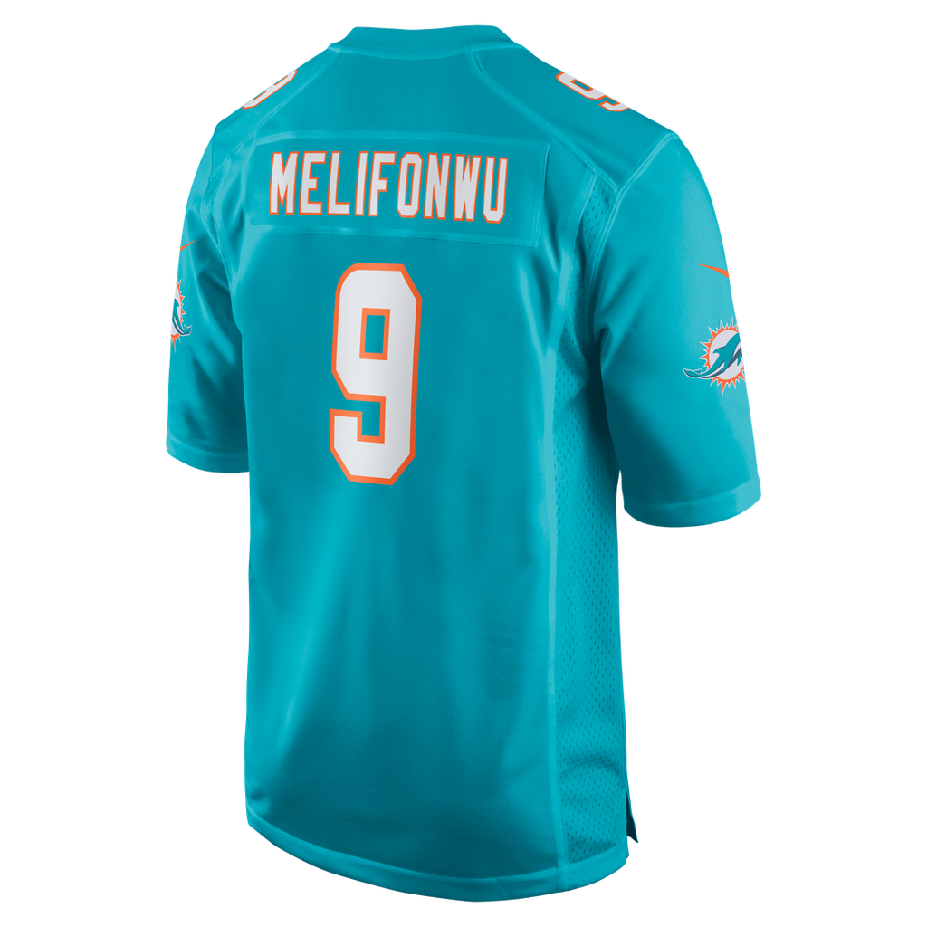 Ifeatu Melifonwu Miami Dolphins Nike Team Game Jersey -  Aqua