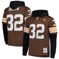 Jim Brown Cleveland Browns Mitchell & Ness Player Name & Number Hoodie Legacy Jersey - Brown