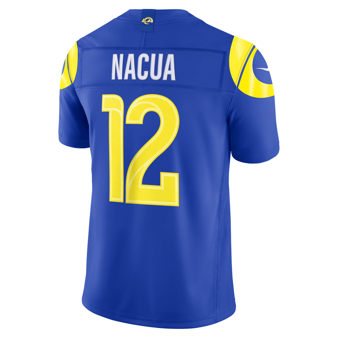 Puka Nacua Los Angeles Rams Nike Vapor F.U.S.E. Stitched Limited Jersey - White