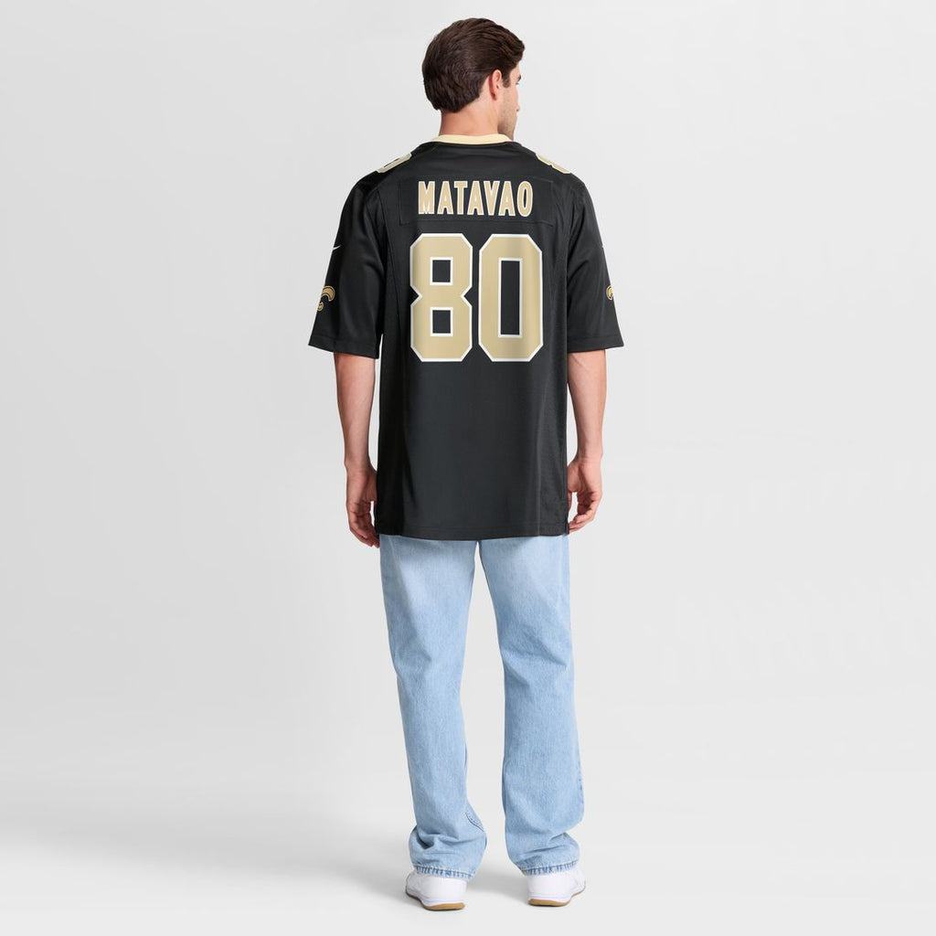 Moliki Matavao New Orleans Saints Nike Team Game Jersey -  Black