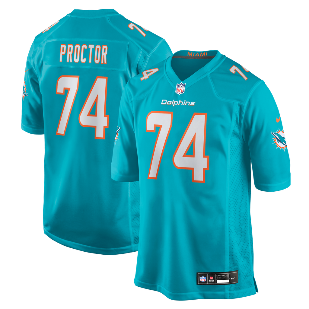Kayden ProctorMiami Dolphins Nike 2026 NFL Draft First Round Pick No. 12 Team Game Jersey - Aqua