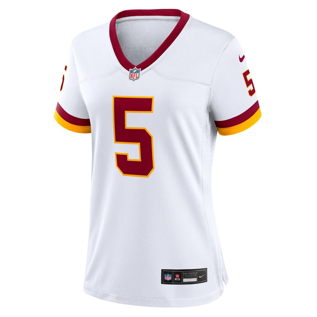 Jayden Daniels Washington Commanders Nike Women's Hail Raiser Alternate Game Jersey - Black