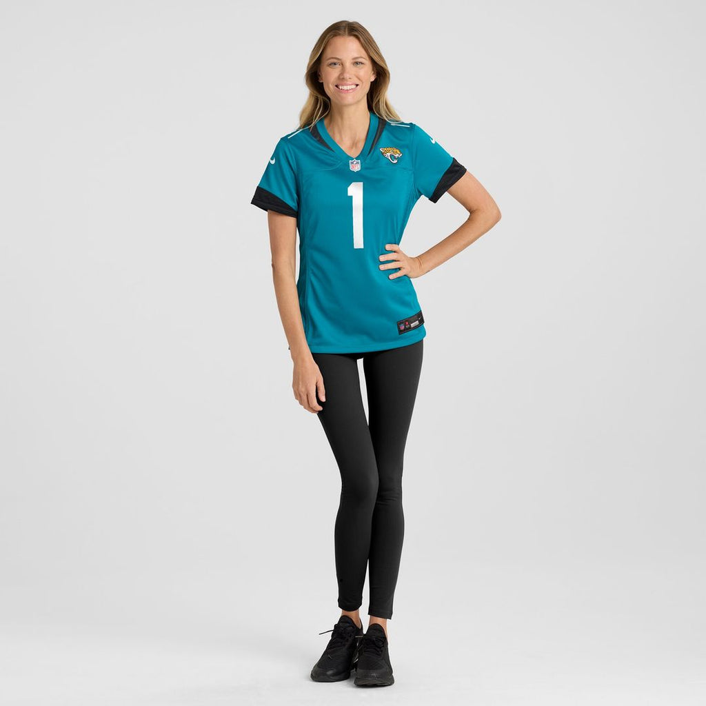 Number 1 Mom Jacksonville Jaguars Nike Women's Game Jersey - Teal