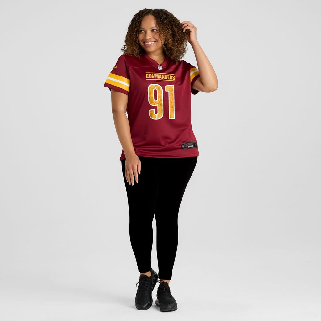 Deatrich Wise Jr. Washington Commanders Nike Women's Team Game Jersey -  Burgundy