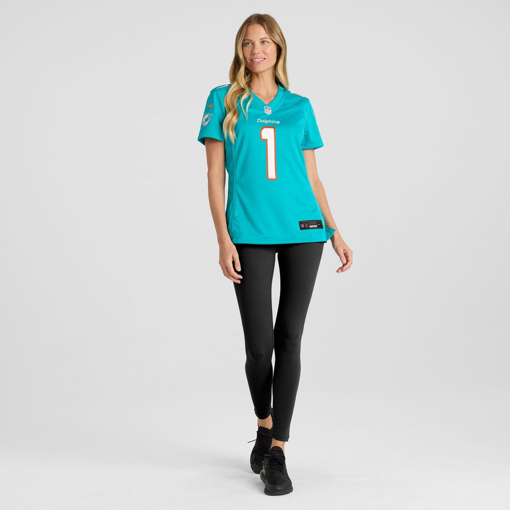 Tua Tagovailoa Miami Dolphins Nike Women's Game Jersey - Aqua
