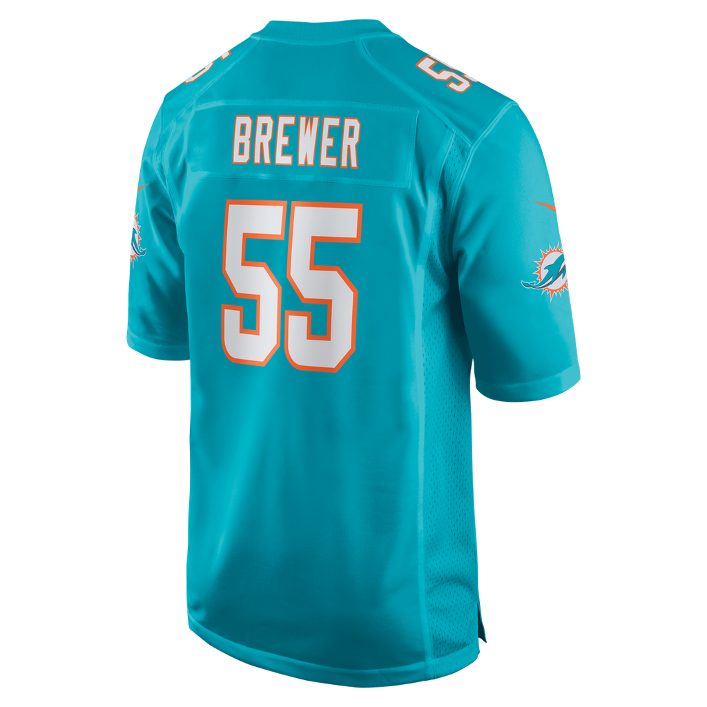 Aaron Brewer Miami Dolphins Nike  Game Jersey -  Aqua