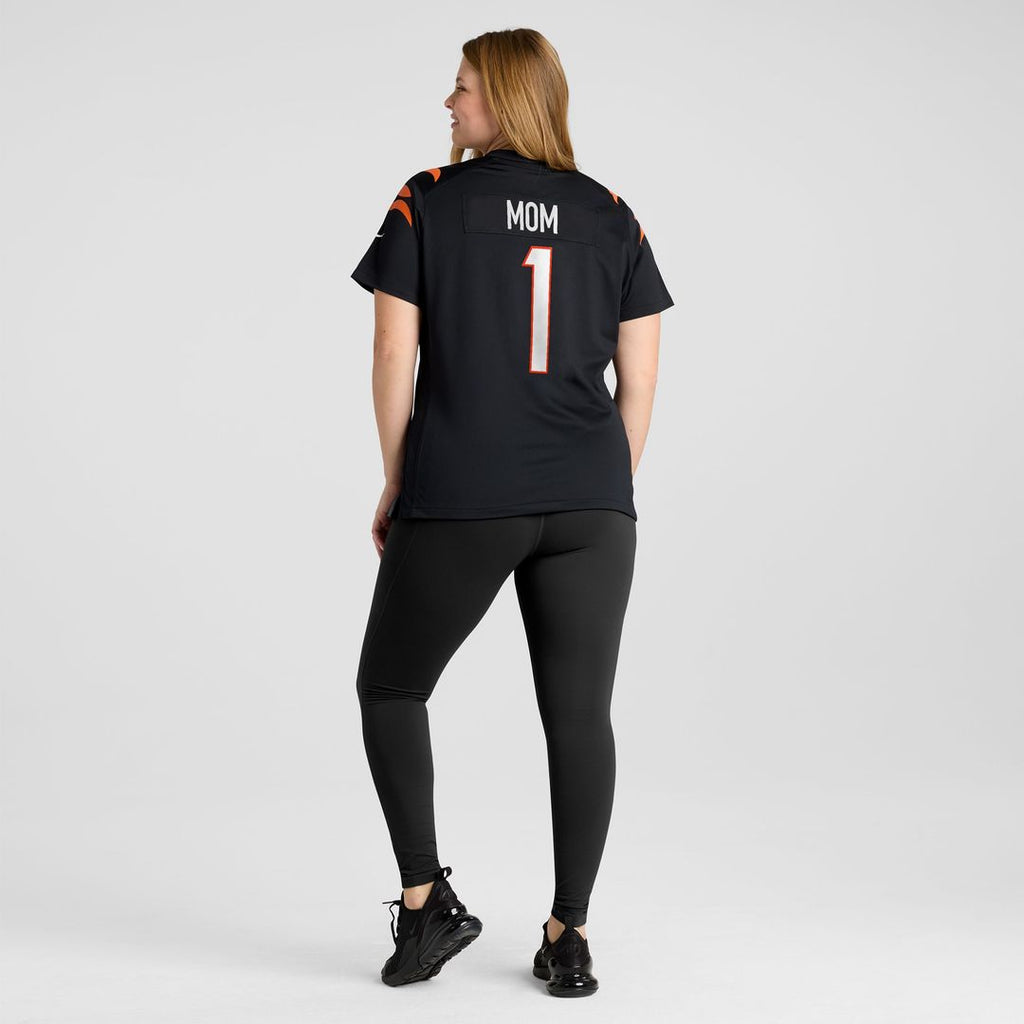 Number 1 Mom Cincinnati Bengals Nike Women's Game Jersey - Black