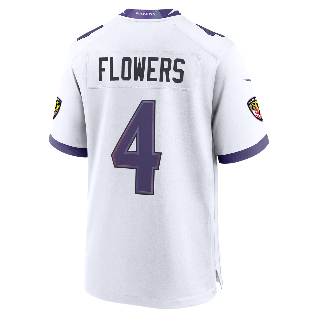 Zay Flowers Baltimore Ravens Nike Game Jersey - White