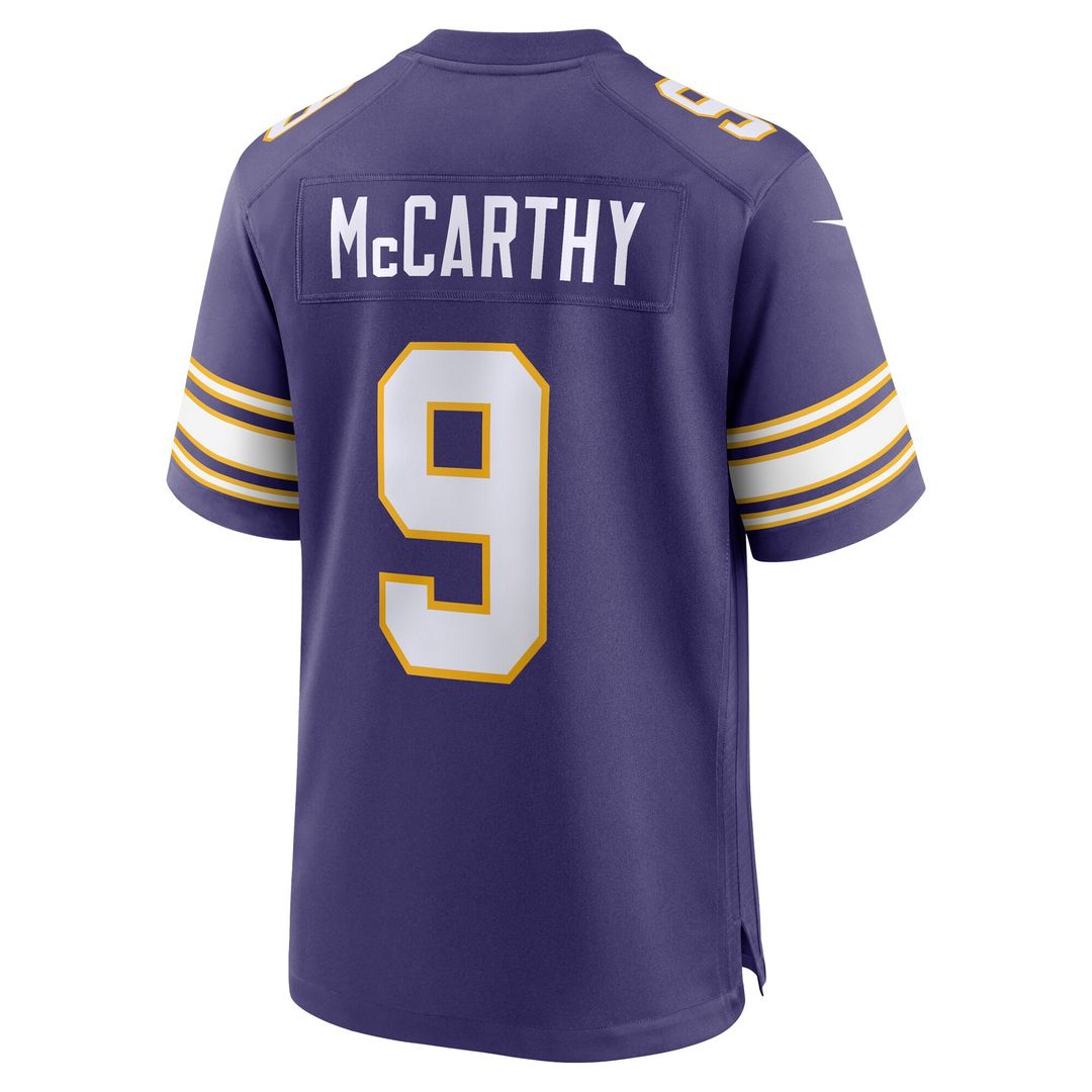 J.J. McCarthy Minnesota Vikings Nike 2nd Alternate  Player Game Jersey - Purple