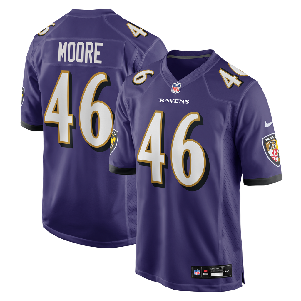 Nick Moore Baltimore Ravens Nike Game Jersey - Purple