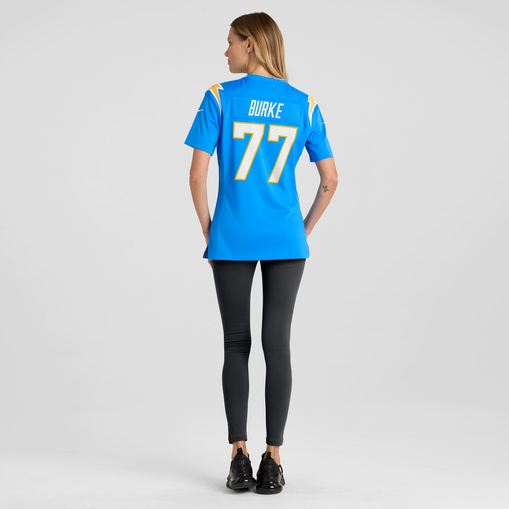 Travis Burke Los Angeles Chargers Nike Women's Team Game Jersey -  Powder Blue