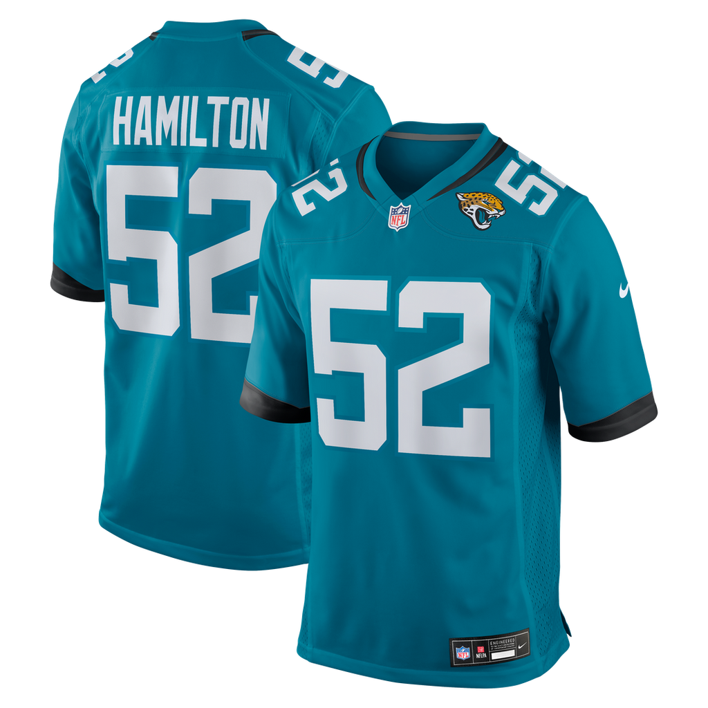 DaVon Hamilton Jacksonville Jaguars Nike Game Jersey - Teal