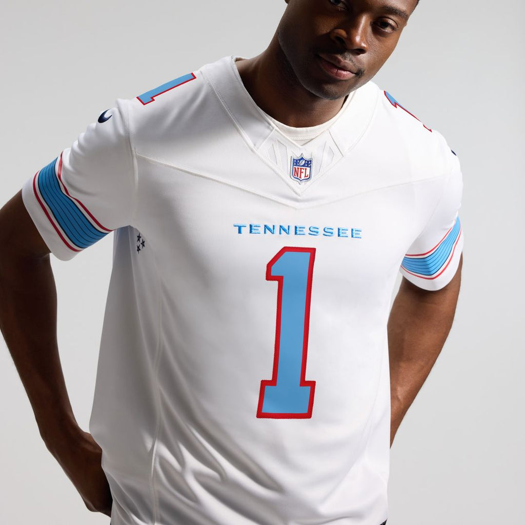 Cameron Ward Tennessee Titans Nike Vapor F.U.S.E. Stitched Limited Jersey - Light Blue