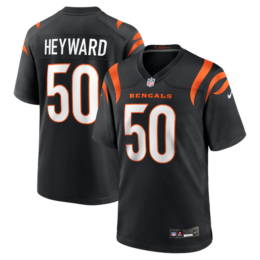 Shaka Heyward Cincinnati Bengals Nike Team Game Jersey -  Black