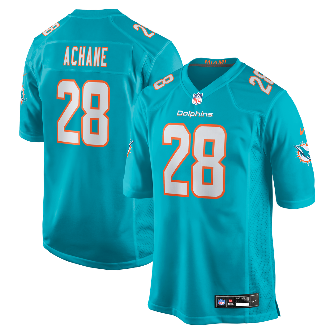 Devon Achane Miami Dolphins Nike Player Game Jersey - Aqua