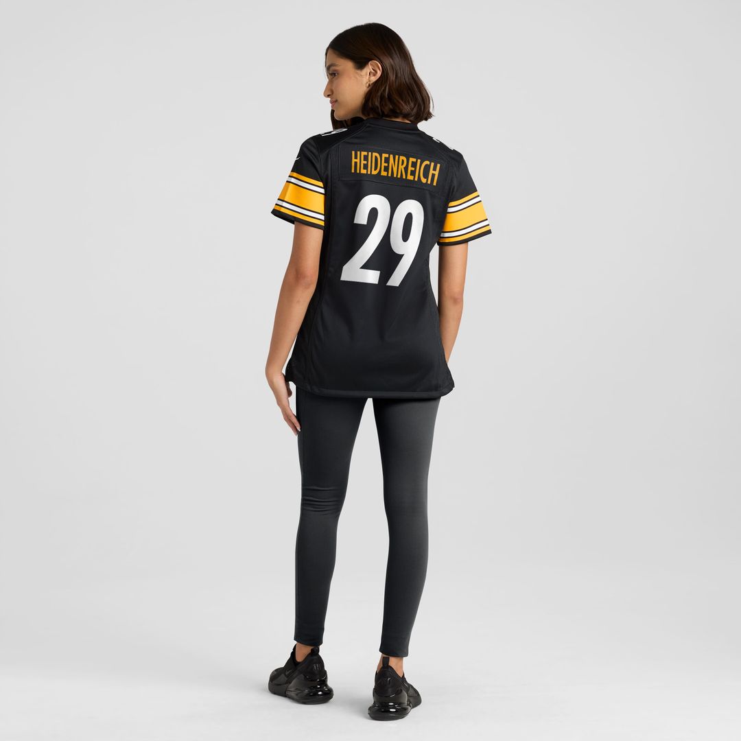 Eli Heidenreich Pittsburgh Steelers Nike Women's Team Game Jersey -  Black