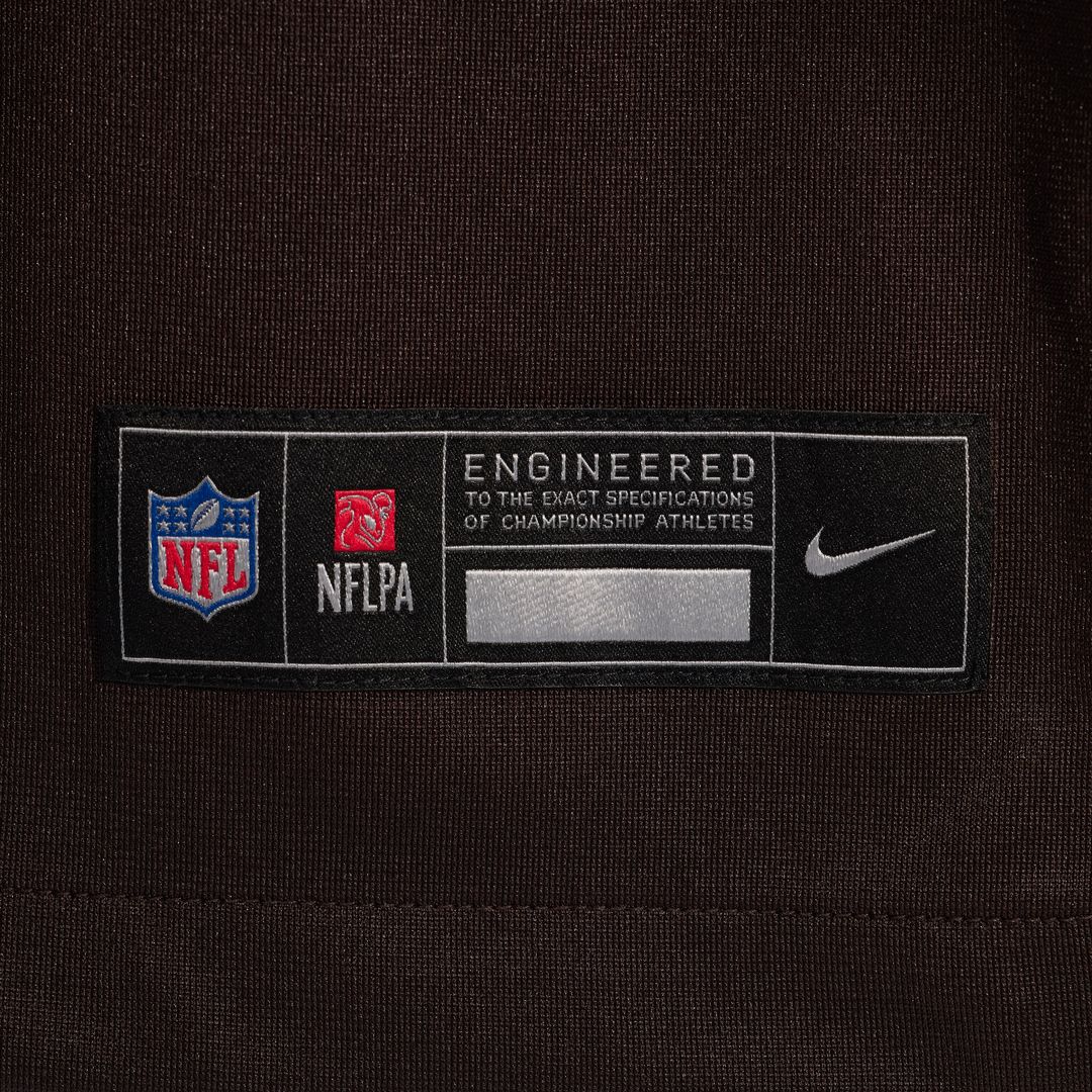 Cleveland Browns Spencer Fano Nike 2026 NFL Draft First Round Pick No. 9 Team Game Jersey - Brown