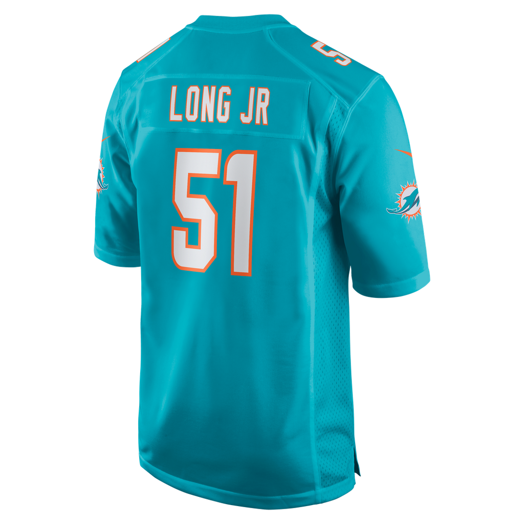 David Long Jr. Miami Dolphins Nike Game Jersey - Aqua
