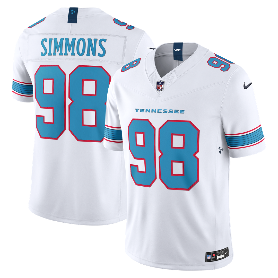 Jeffery Simmons Tennessee Titans Nike Vapor F.U.S.E. Sewn Down Limited Jersey - Light Blue
