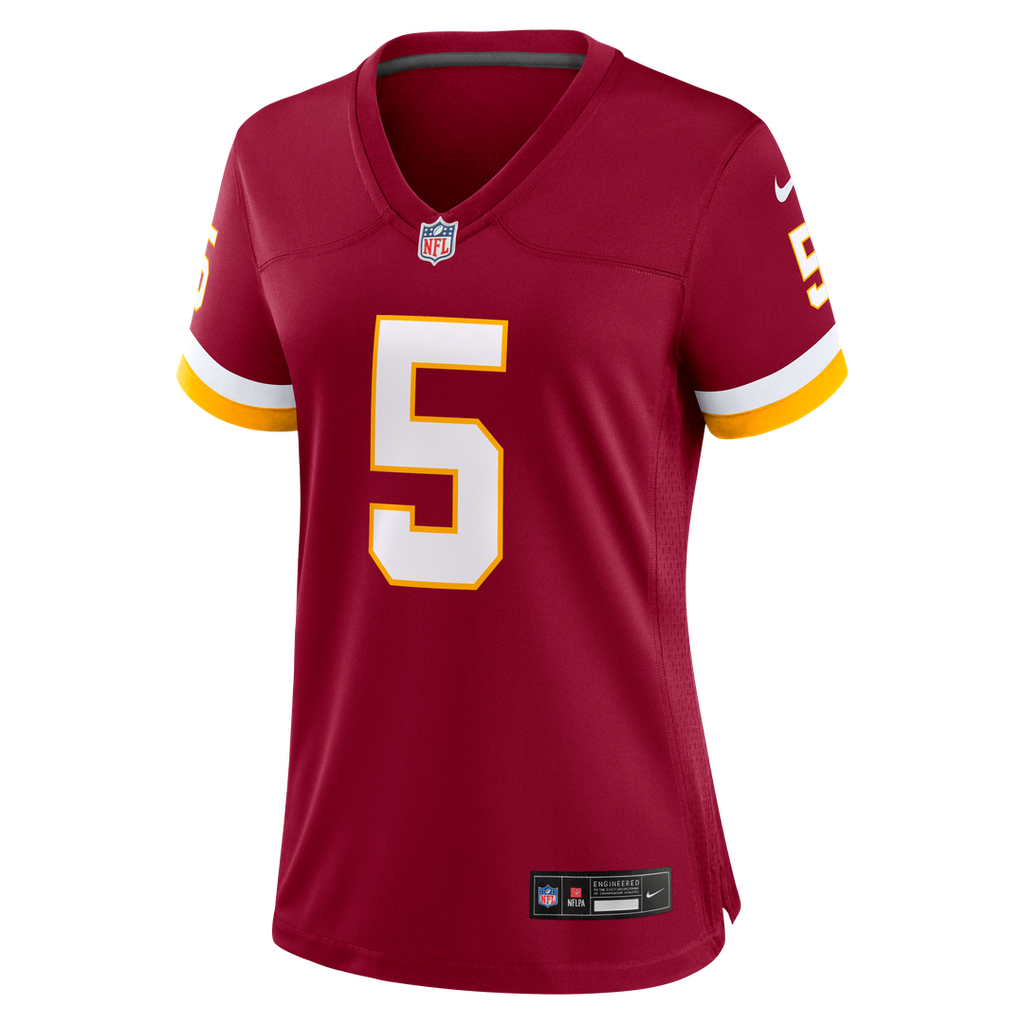 Jayden Daniels Washington Commanders Nike Women's Hail Raiser Alternate Game Jersey - Black