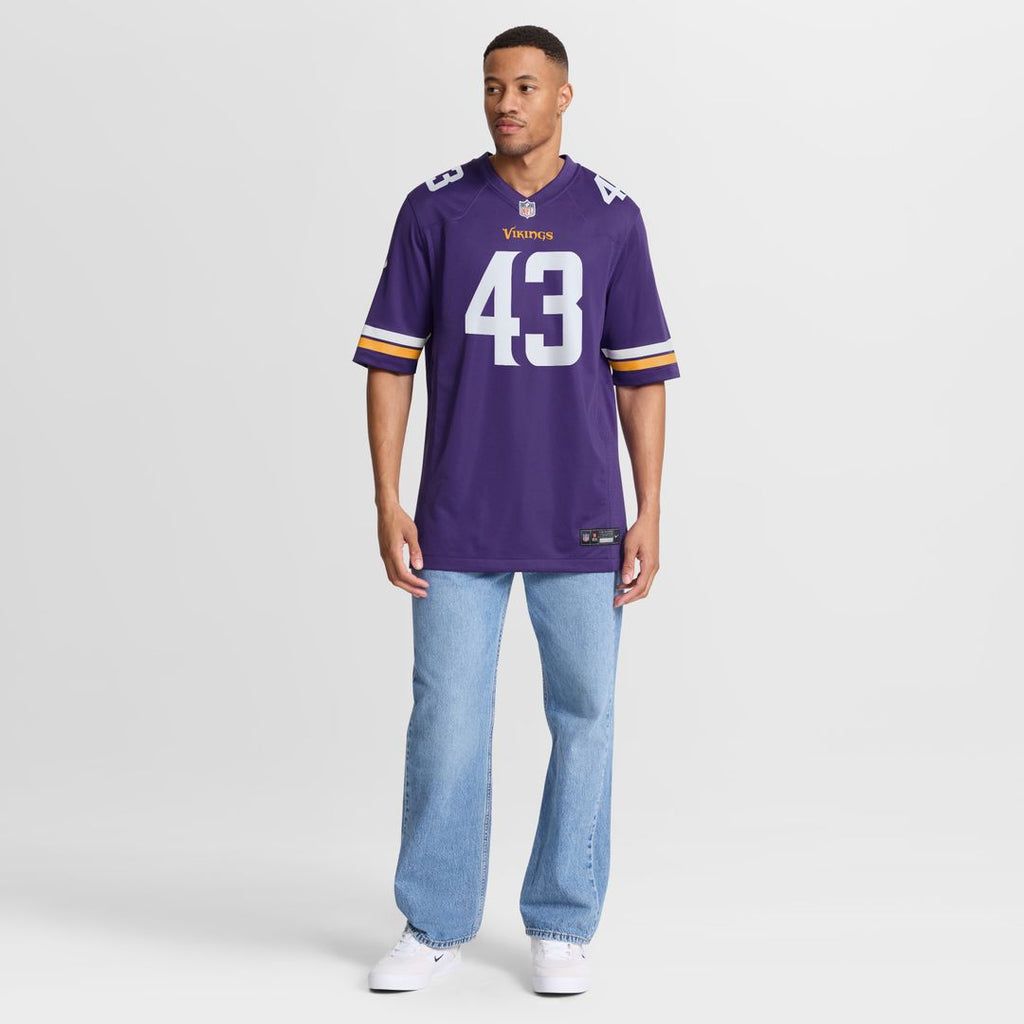 Andrew Van Ginkel Minnesota Vikings Nike Team Game Jersey -  Purple