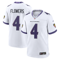 Zay Flowers Baltimore Ravens Nike Game Jersey - White