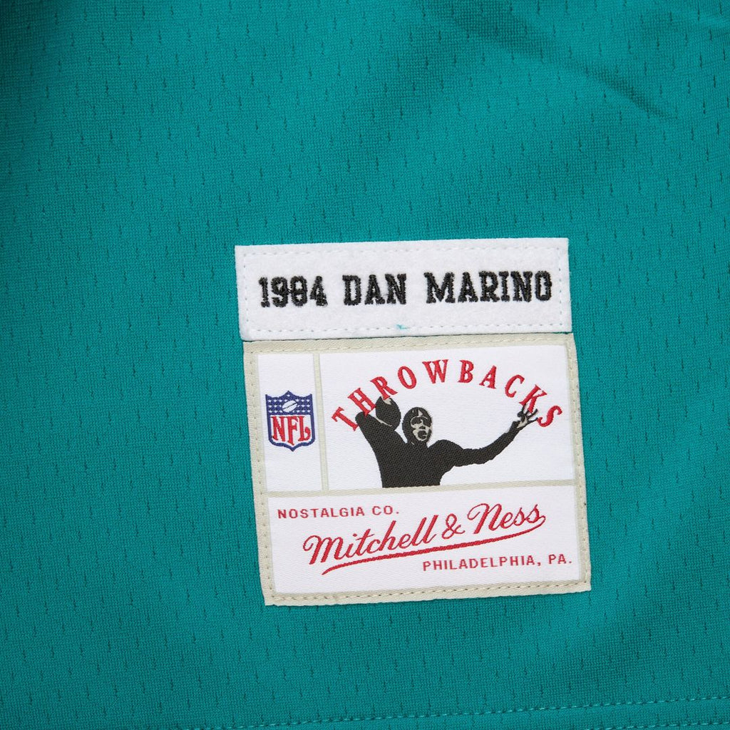 Dan Marino Miami Dolphins Mitchell & Ness Player Name & Number Hoodie Legacy Jersey - Aqua