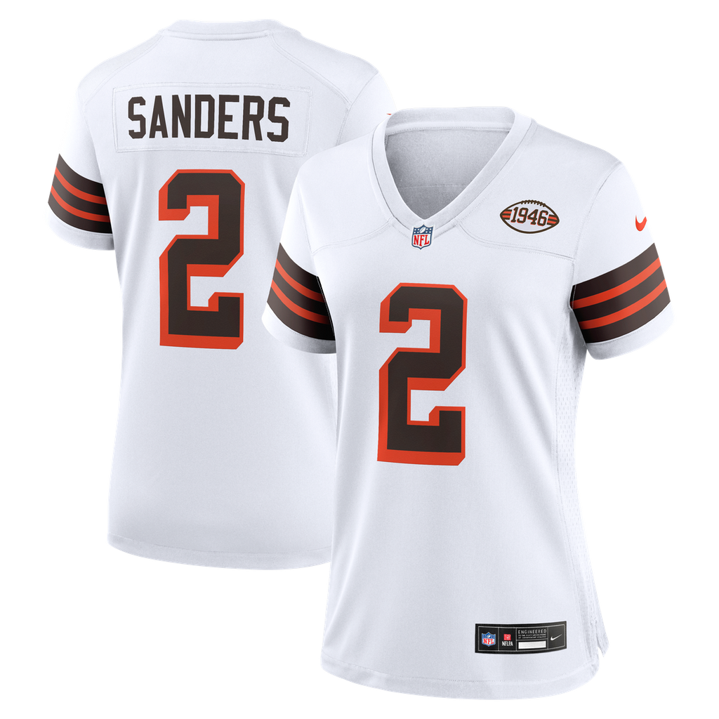 Shedeur Sanders Cleveland Browns Nike Women's Alternate Game Jersey -  White