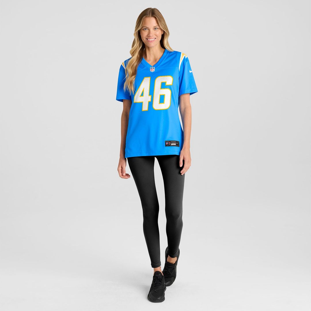 Nikko Reed Los Angeles Chargers Nike Women's Team Game Jersey -  Powder Blue