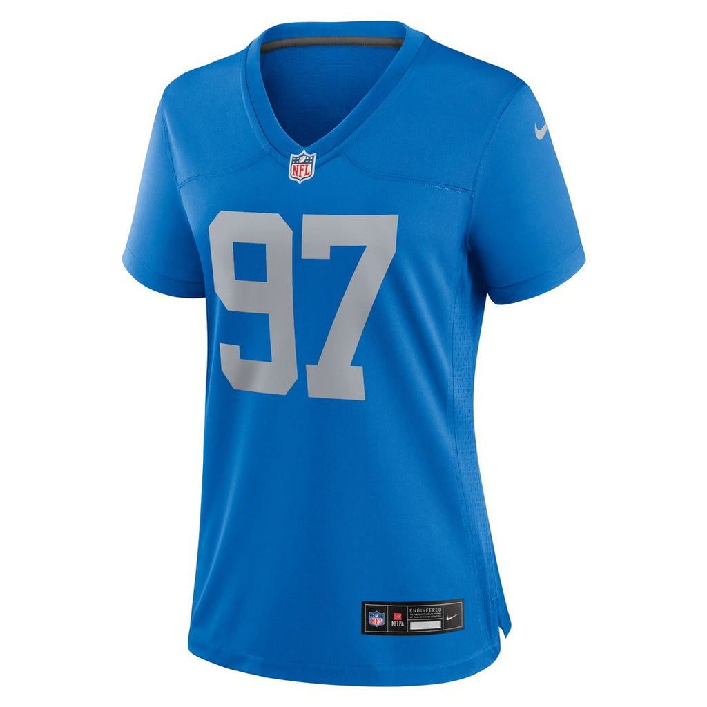 Aidan Hutchinson Detroit Lions Nike Women's 2nd Alternate Game Jersey - Black