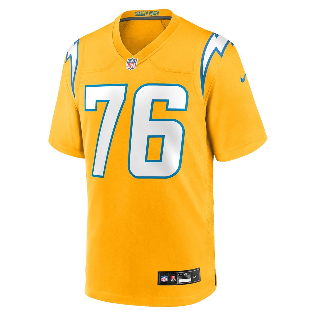 Joe Alt Los Angeles Chargers Nike Alternate Charger Power Game Player Jersey - Gold