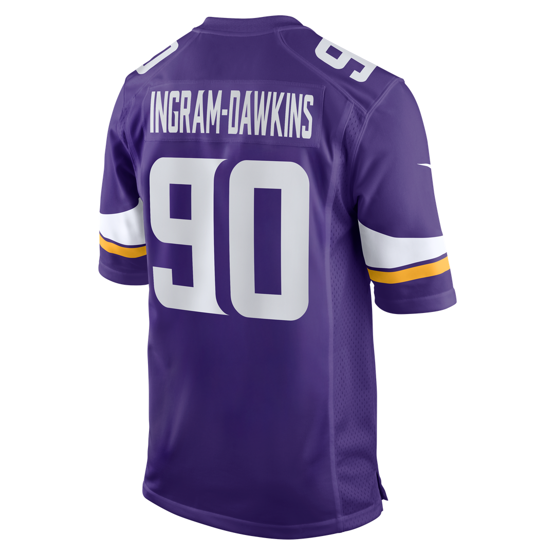 Tyrion Ingram-Dawkins Minnesota Vikings Nike Team Game Jersey -  Purple