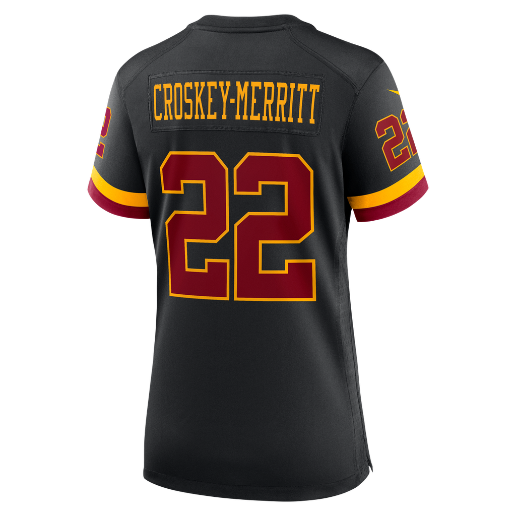 Jacory Croskey-Merritt Washington Commanders Nike Women's Hail Raiser Alternate Game Jersey - Black