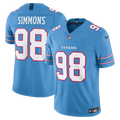 Jeffery Simmons Tennessee Titans Nike Vapor F.U.S.E. Sewn Down Limited Jersey - Light Blue