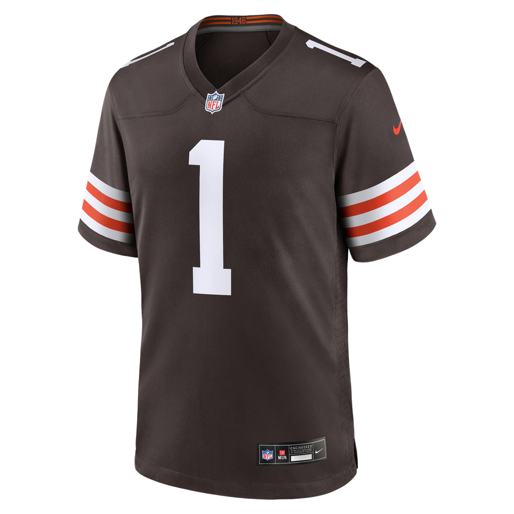 Number 1 Groom Cleveland Browns Nike Game Jersey - Brown