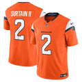Patrick Surtain II Denver Broncos Nike Team Vapor F.U.S.E. Limited Jersey - Orange