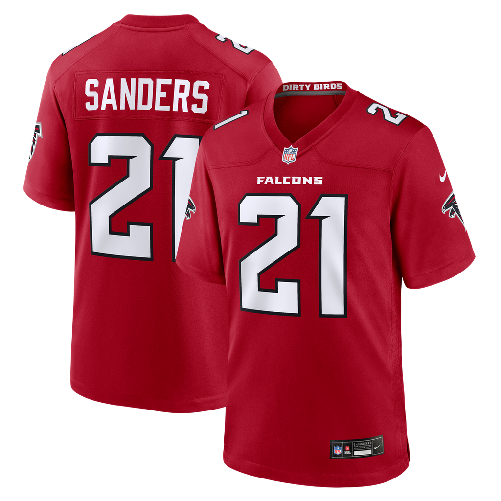 Deion Sanders Atlanta Falcons Nike Retired Player Game Jersey - Red