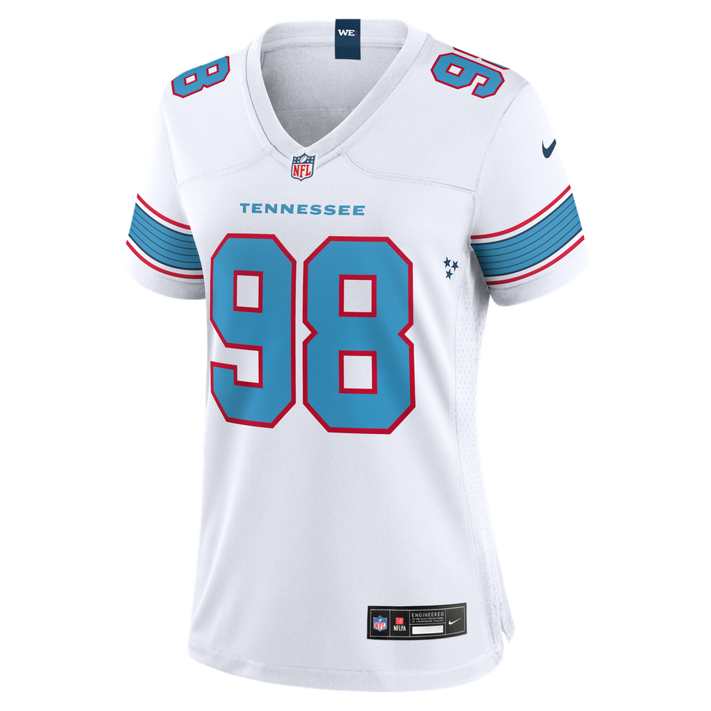 Jeffery Simmons Tennessee Titans Nike Women's Game Jersey - Light Blue