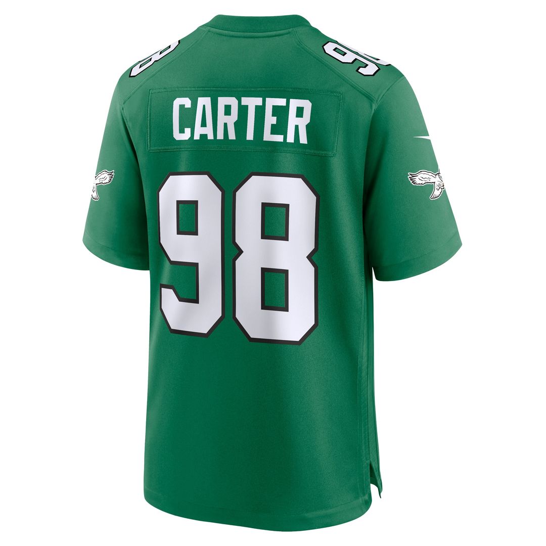 Jalen Carter Philadelphia Eagles Nike Team Game Jersey -  Midnight Green