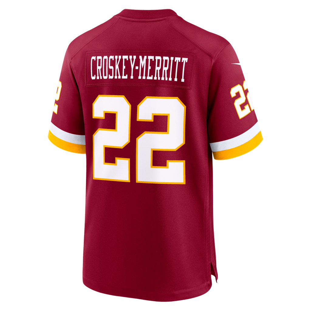Jacory Croskey-Merritt Washington Commanders Nike Hail Raiser Alternate Game Jersey - Black