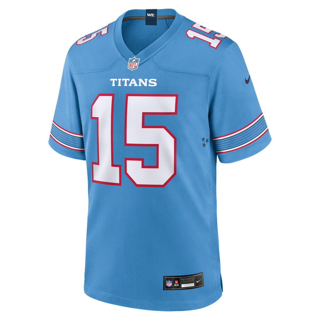 Keldric Faulk Tennessee Titans Nike 2026 NFL Draft First Round Pick No.31 Game Jersey - Light Blue