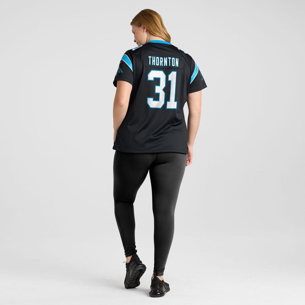 Corey Thornton Carolina Panthers Nike Women's Team Game Jersey -  Black